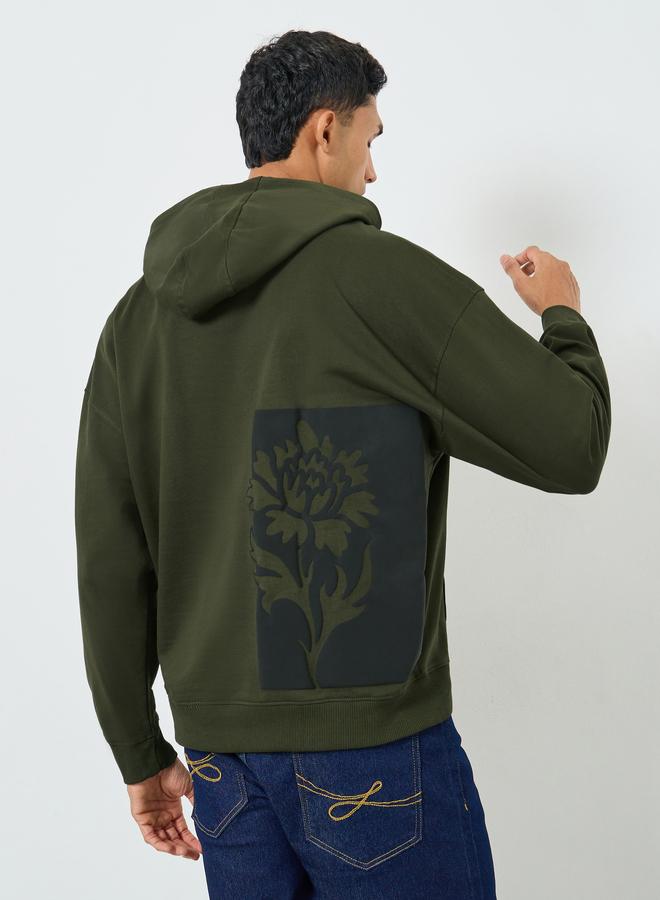 ستايلي هودي فليس بطبعة زهور - Image 4